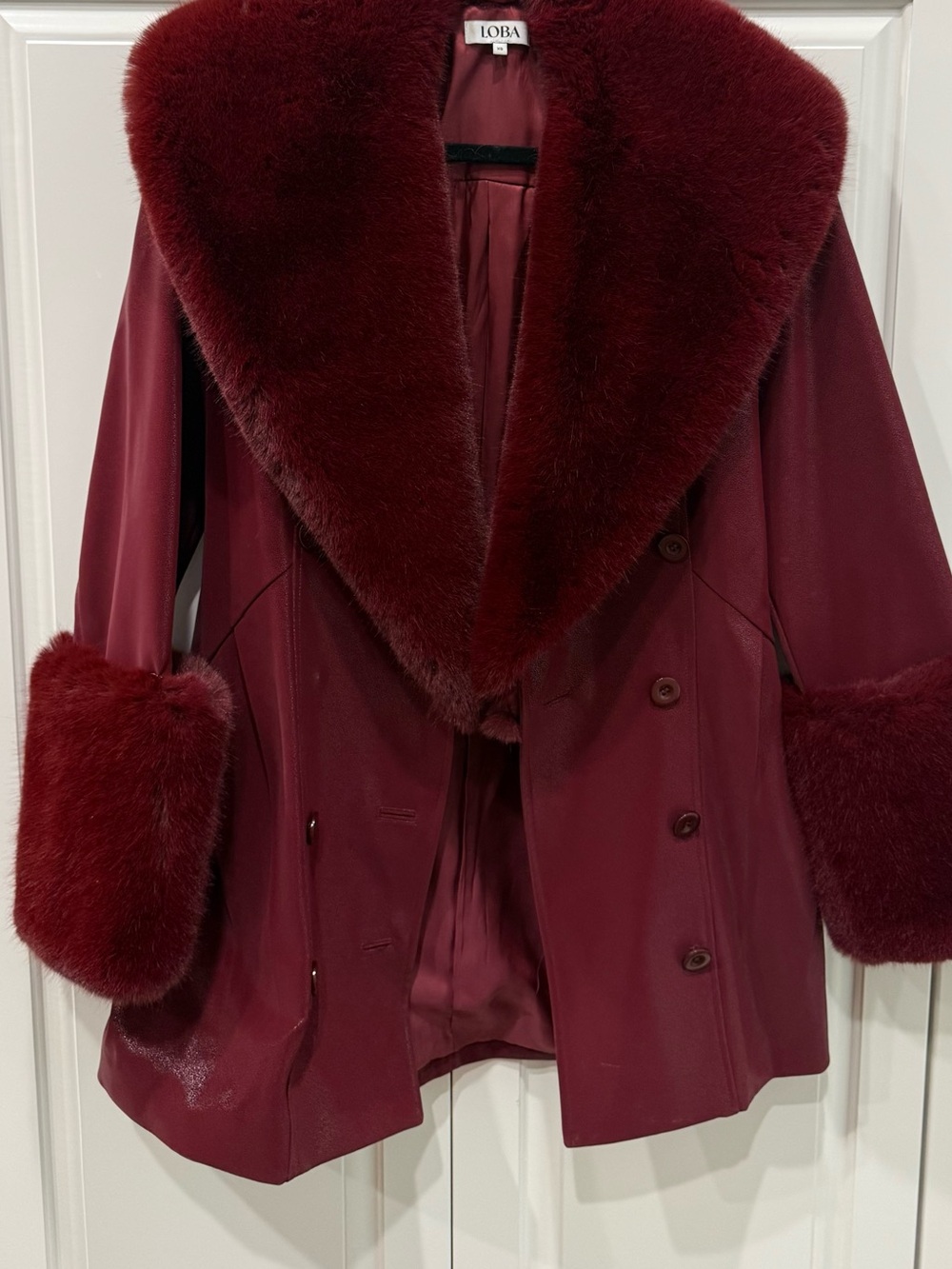Julieta Faux Leather Coat in Burgundy
LOBA - Picture 3 of 6